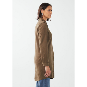 Long Sleeve Faux Suede Jacket 1683407