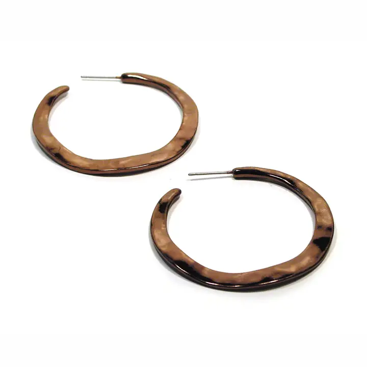 Polished Chocolate Hoop Earring 17-E51265BZ