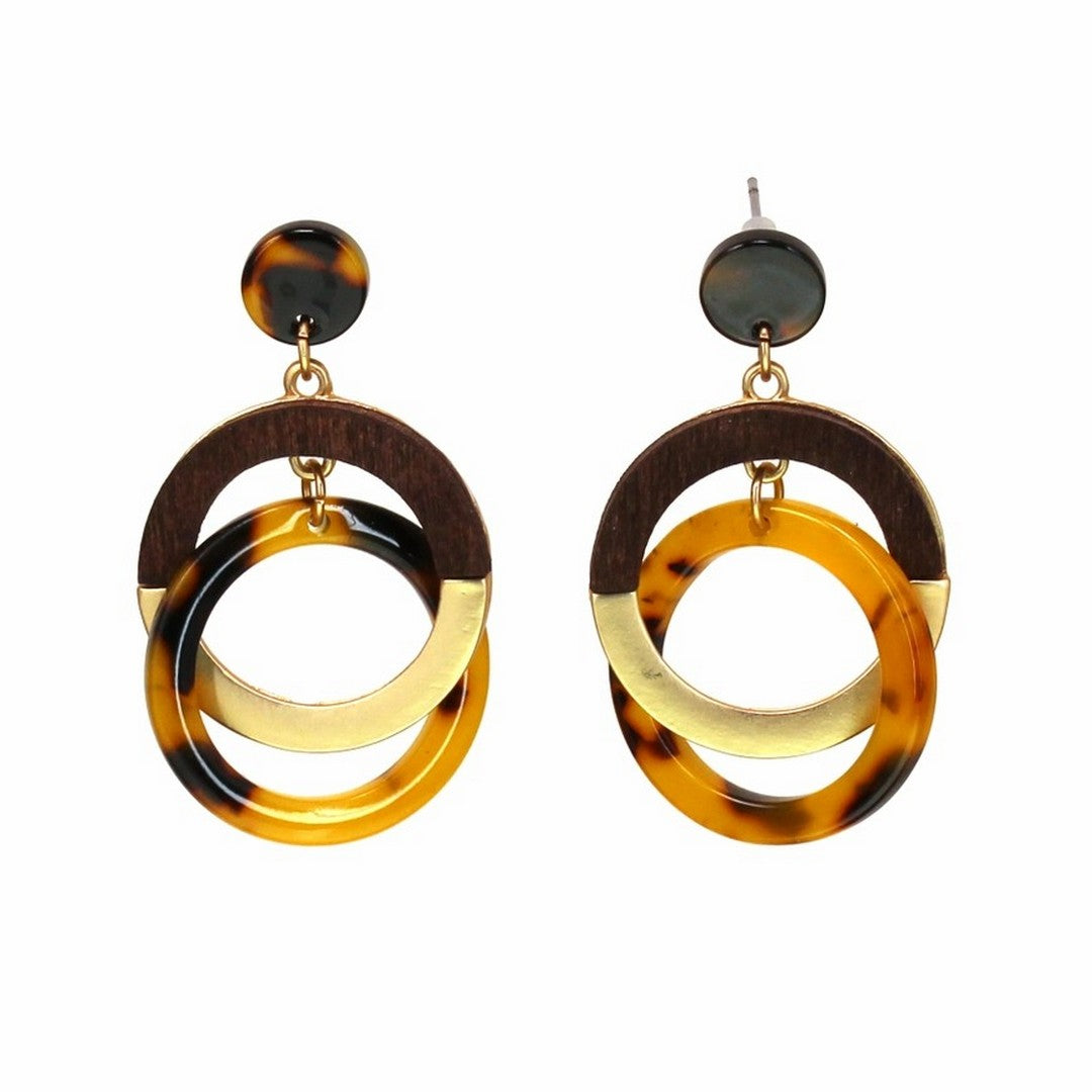 Tortoiseshell Dangle Earring 18B-E20340
