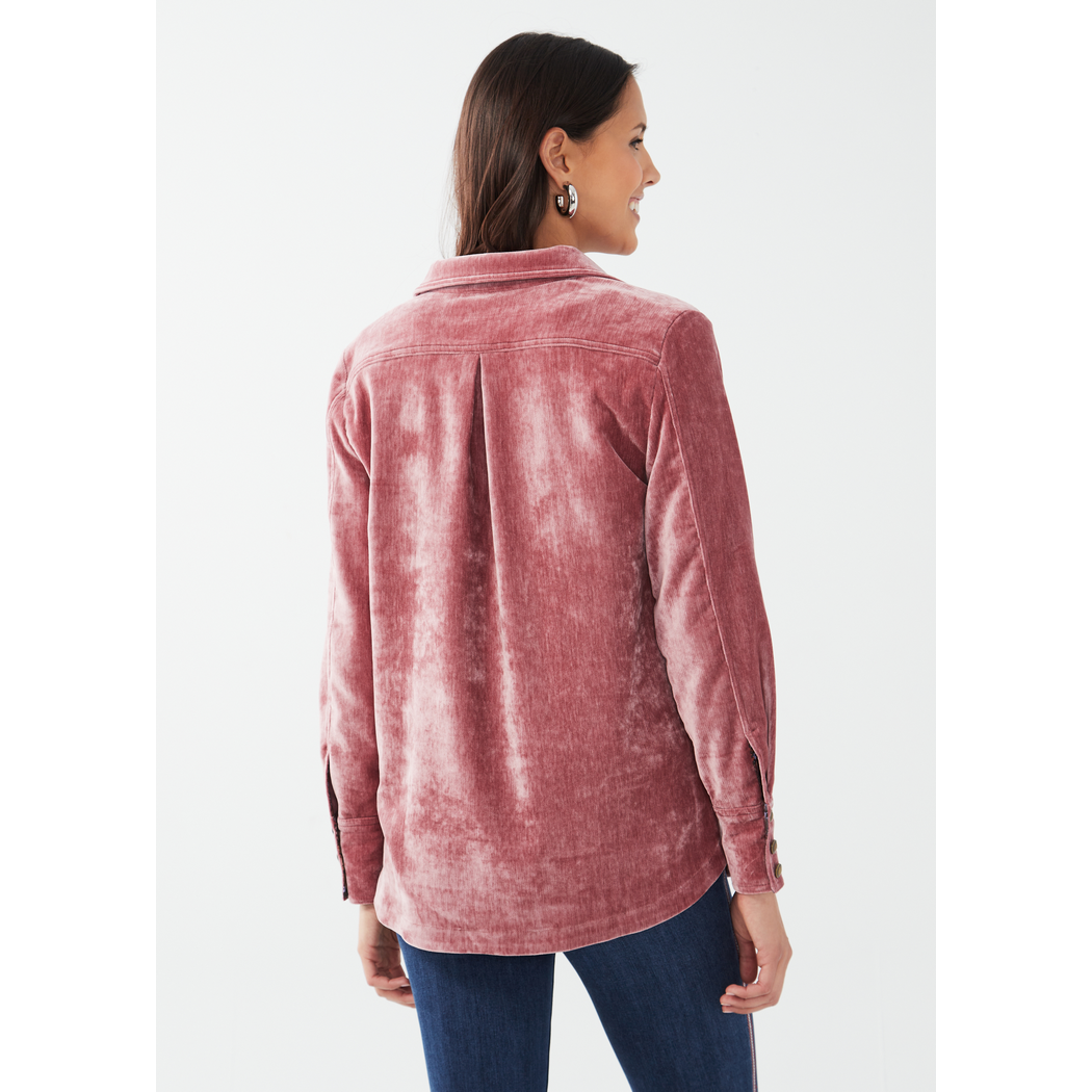 Long Sleeve Textured Velvet Jacket 1940826