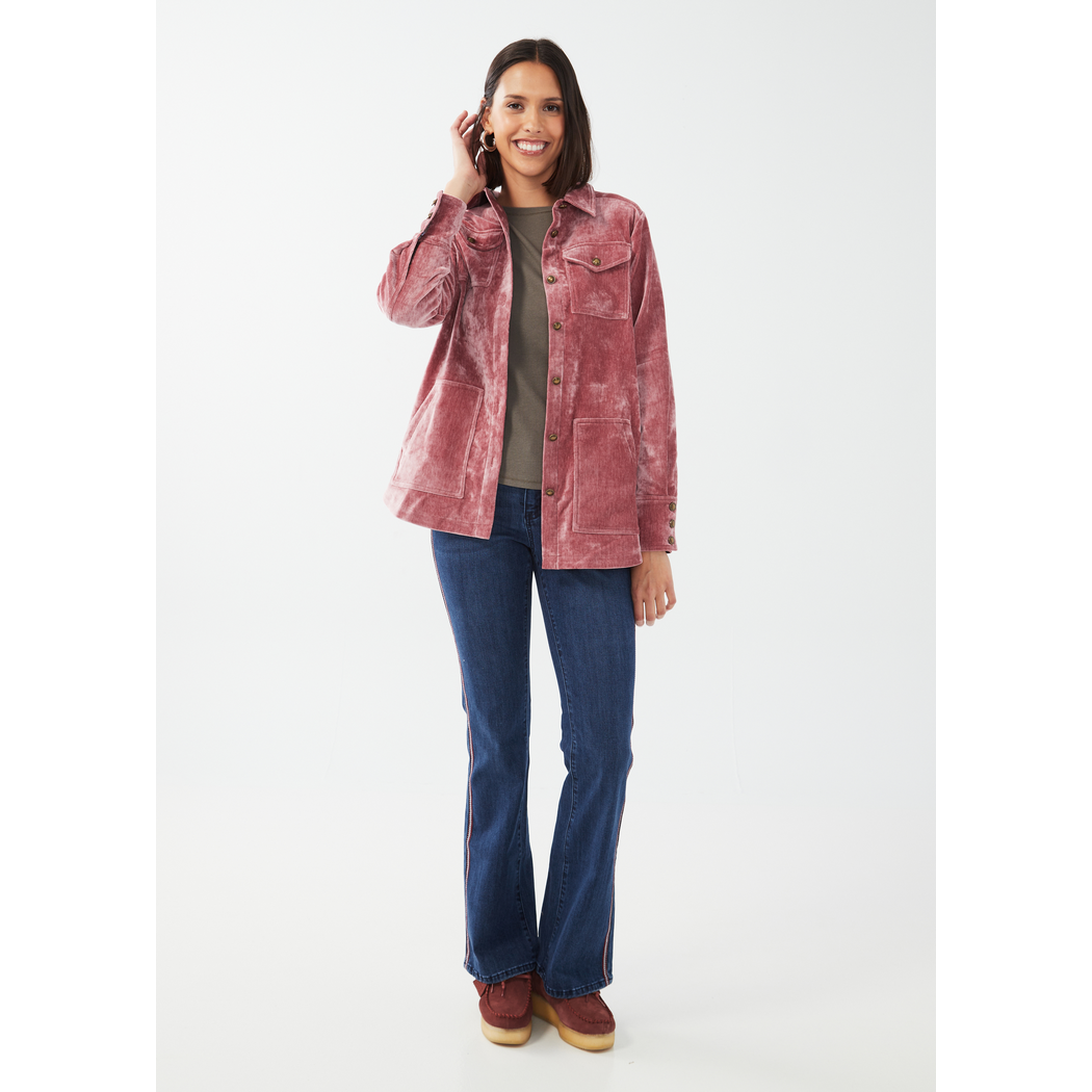 Long Sleeve Textured Velvet Jacket 1940826
