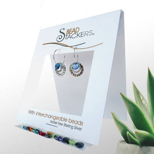 0025  Earrings with 9 interchangeable colours.