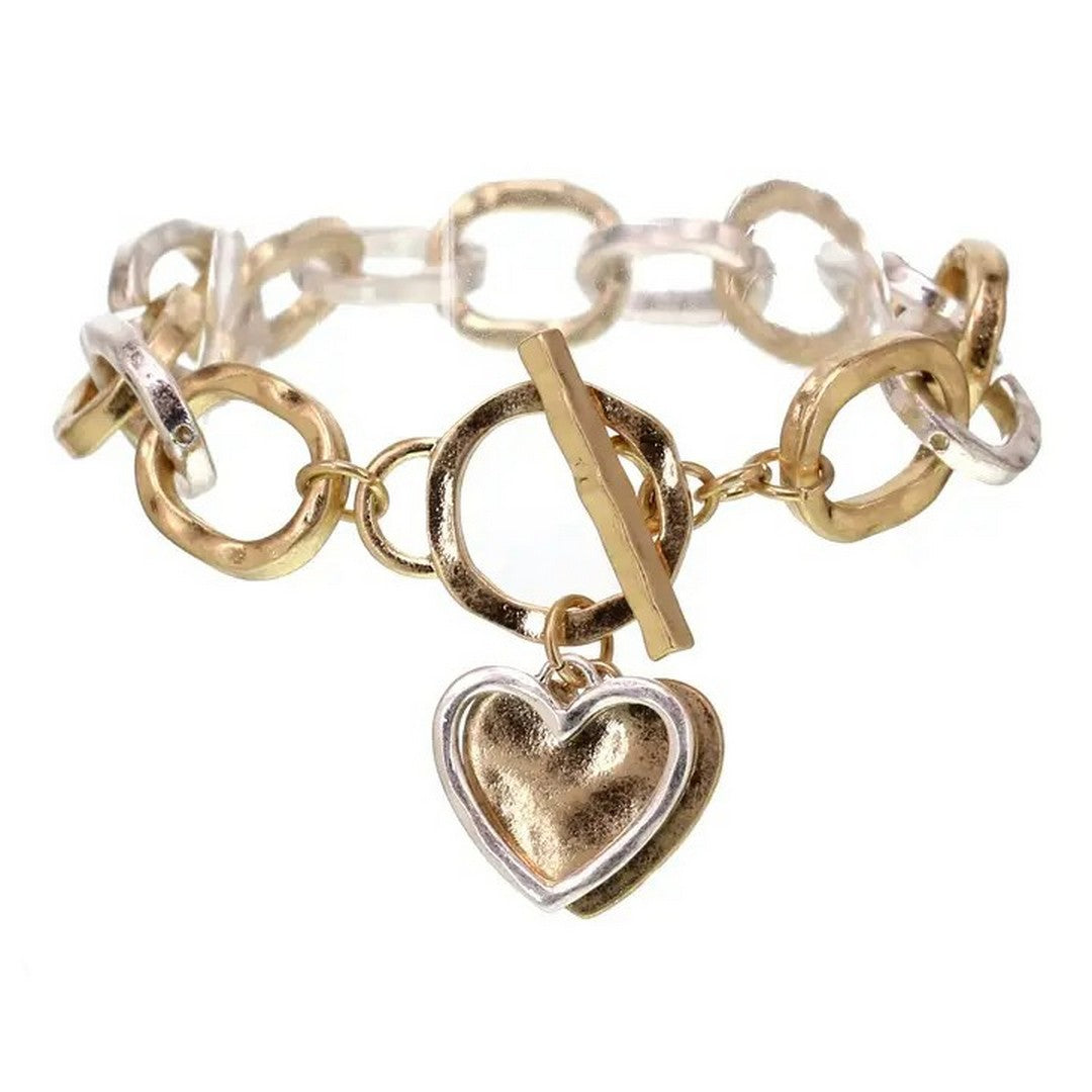 Heart Bracelet 2-B2554GS