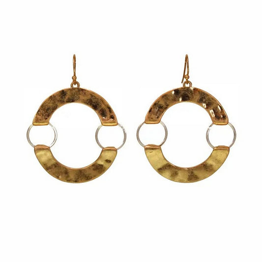 Metal Disc Earring 2-E3115