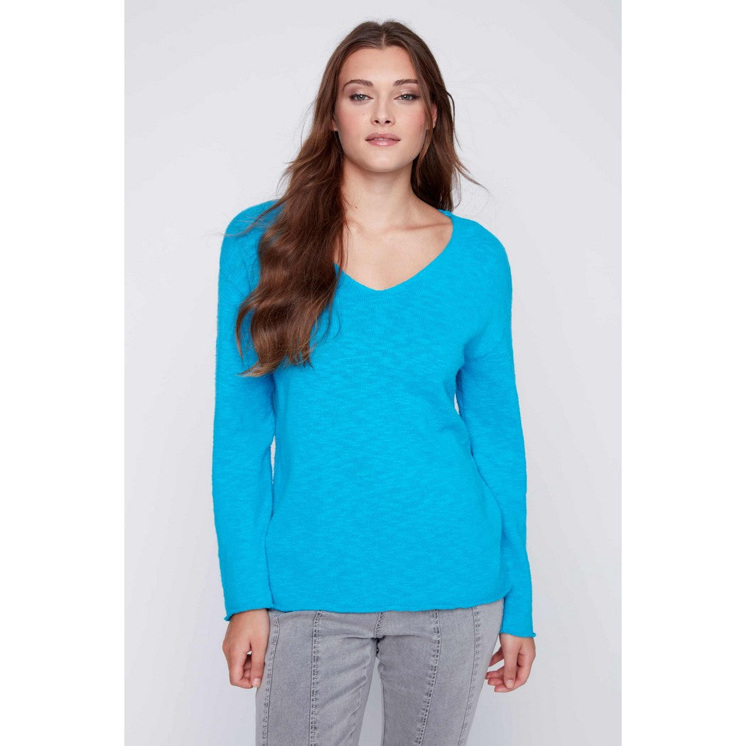 V-Neck Cotton Sweater 2411898