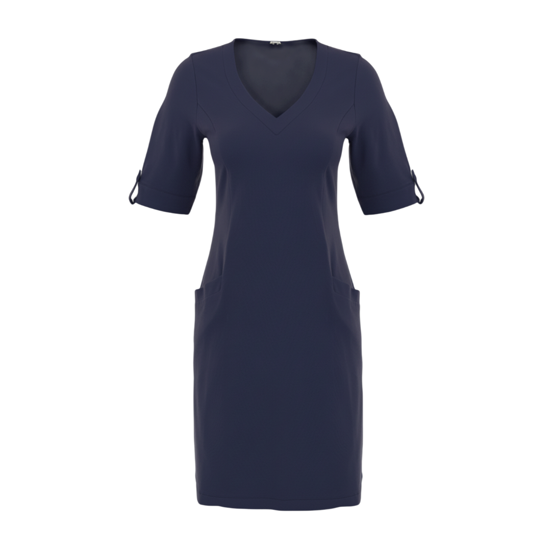 Cotton V-Neck Dress 26232
