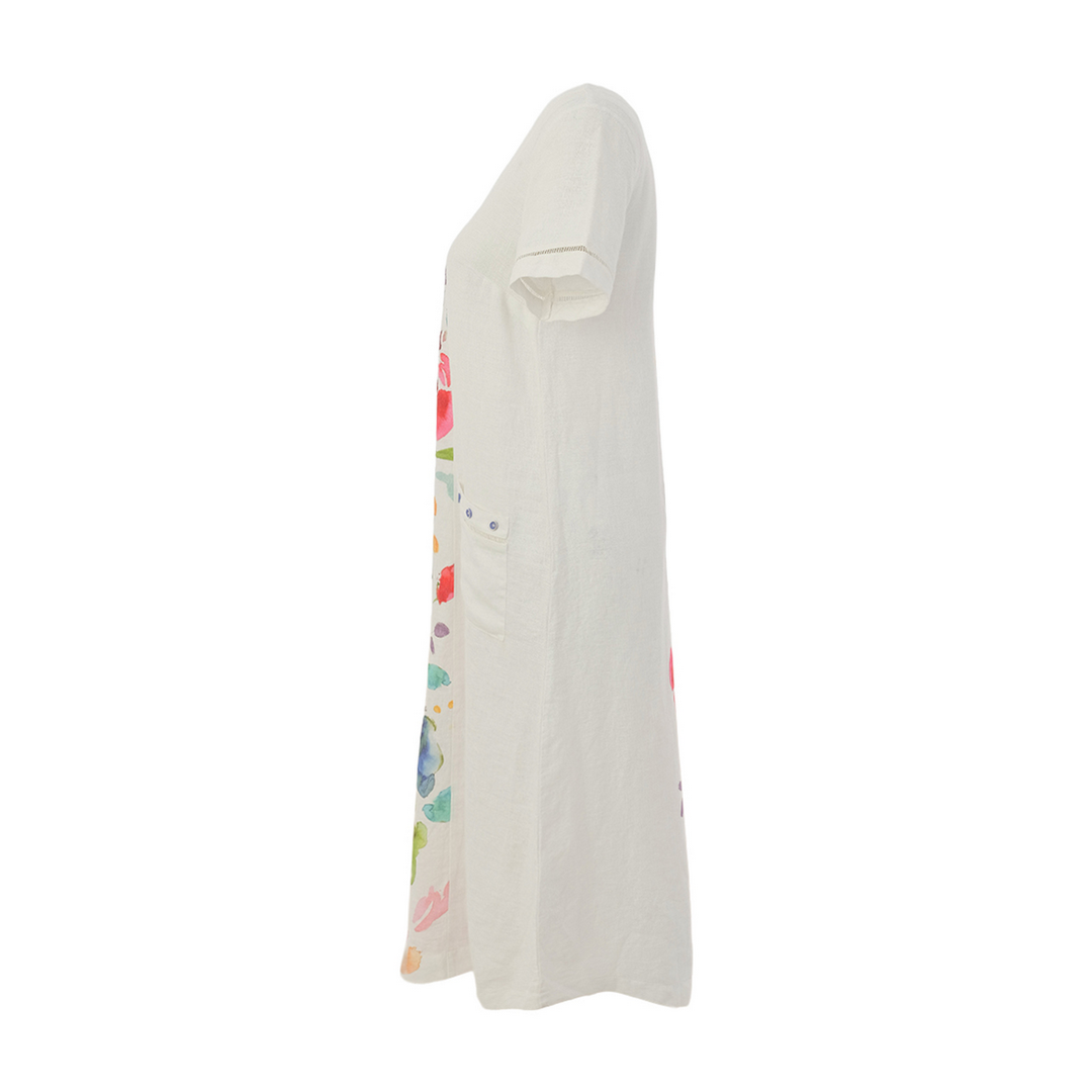 Floral Linen Dress 26704