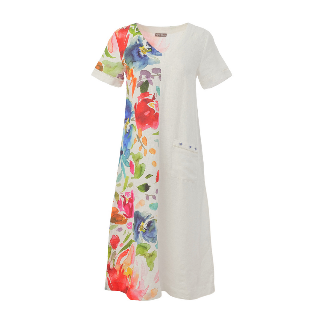 Floral Linen Dress 26704
