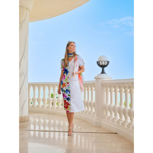 Floral Linen Dress 26704