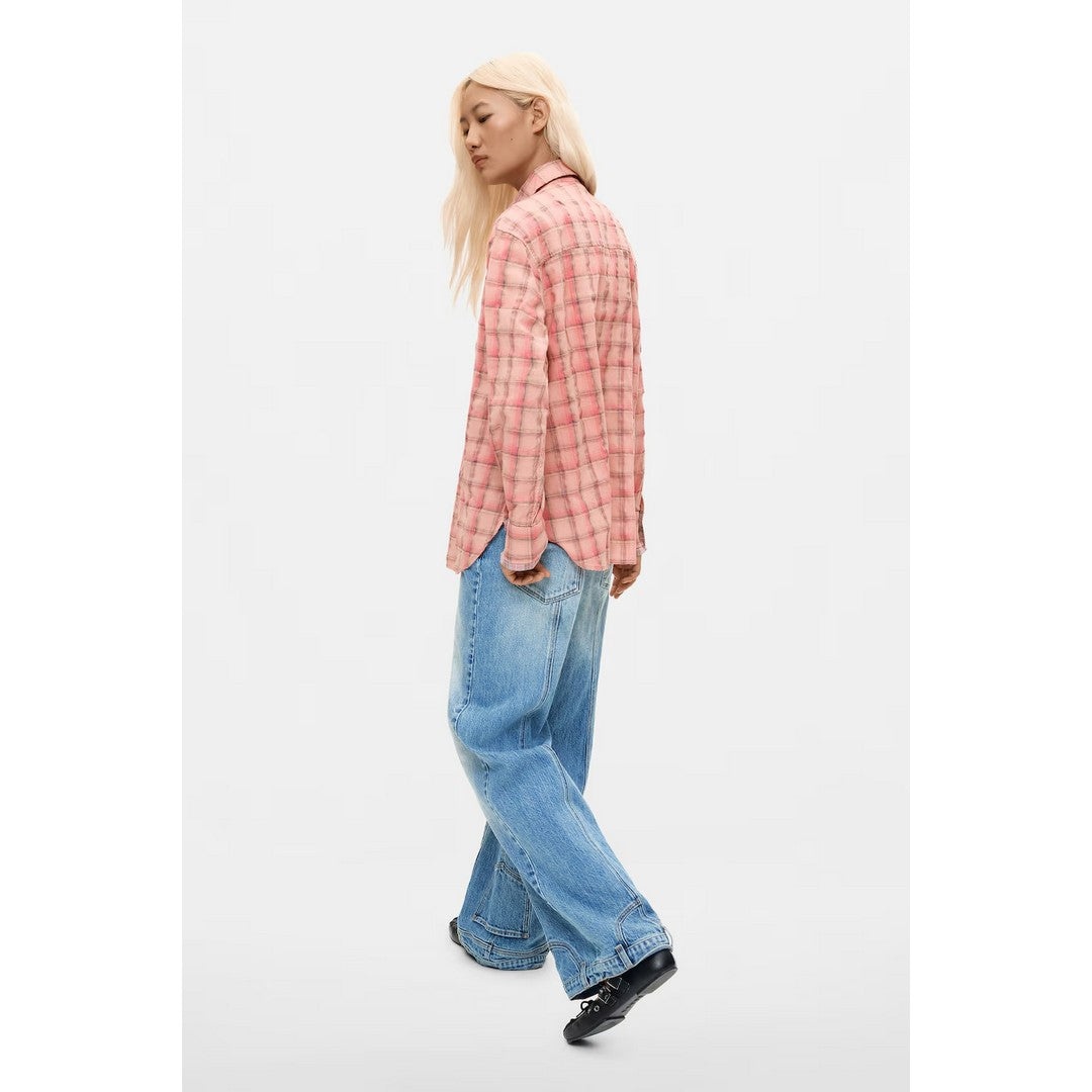Plaid Flowers Blouse 26WWCW03