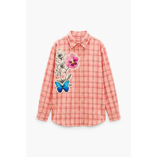 Plaid Flowers Blouse 26WWCW03
