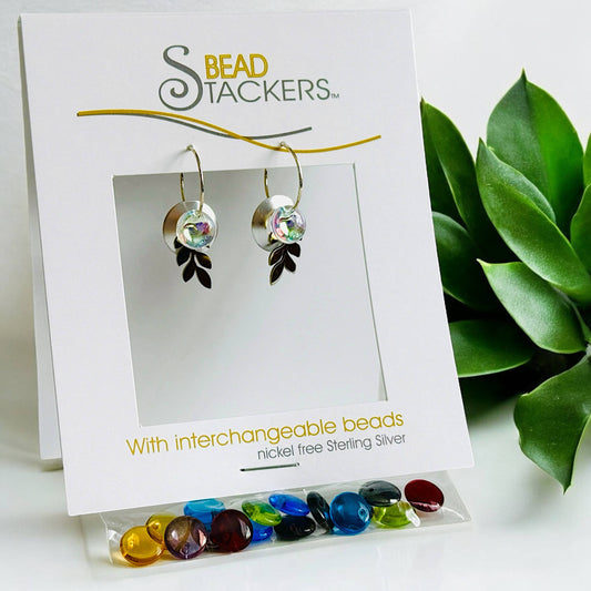 LFLT28 - Earrings come with 9 interchangeable colours. 