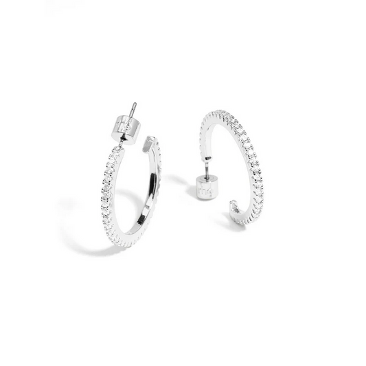 Slim Pave Hoop Earring Jewelry RE3036