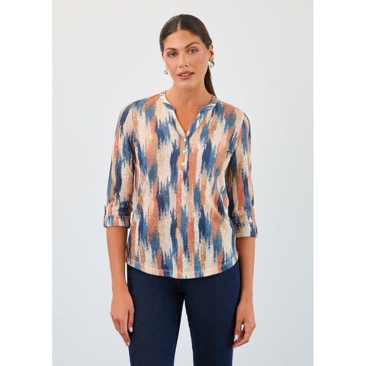 Smooth Abstract Printed Jersey Top 3103451
