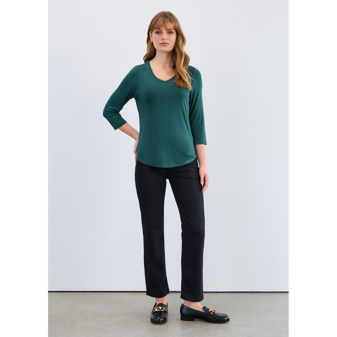 3/4 Sleeve V-Neck Top 3318756