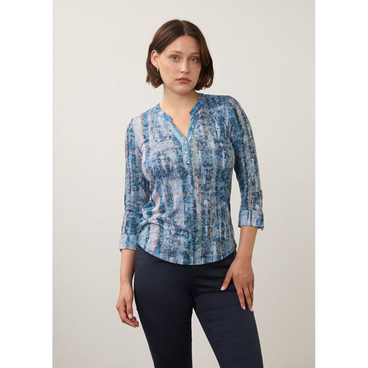 3/4 Sleeve Henley Top 3387844