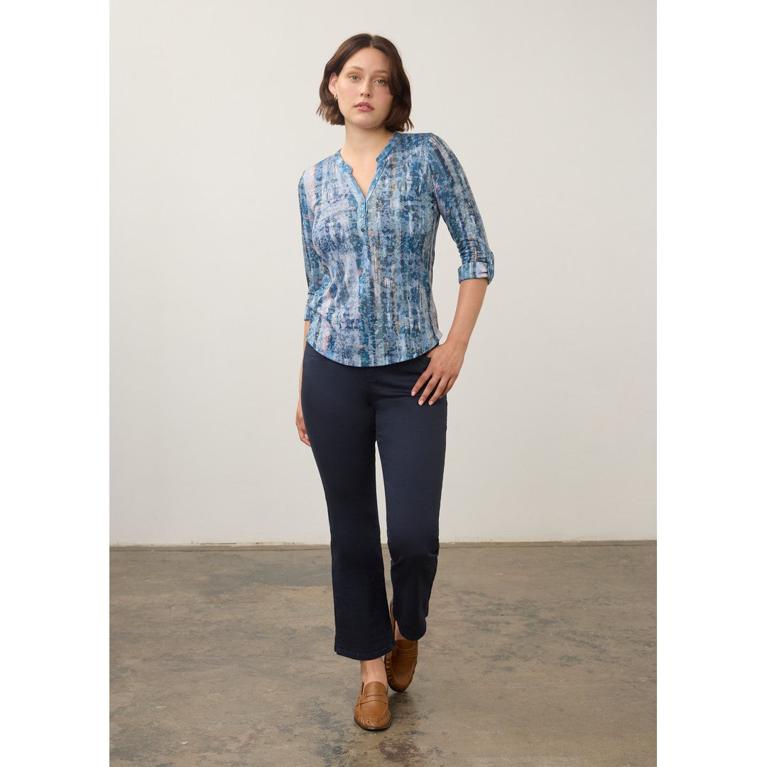 3/4 Sleeve Henley Top 3387844