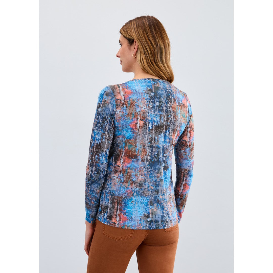 3/4 Sleeve V-Neck Top 3390844