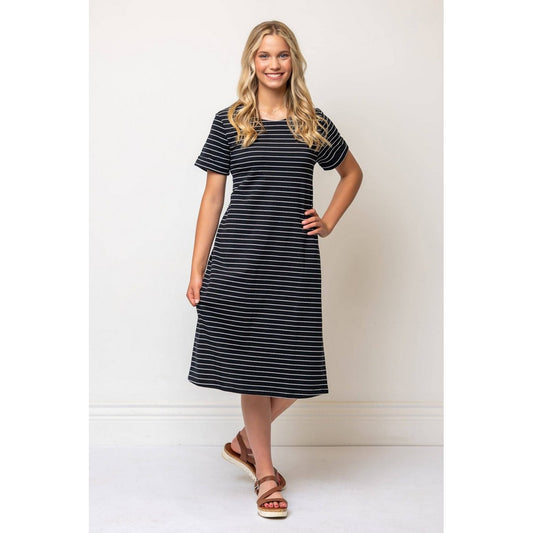 Celine Short Sleeve A-Line Dress