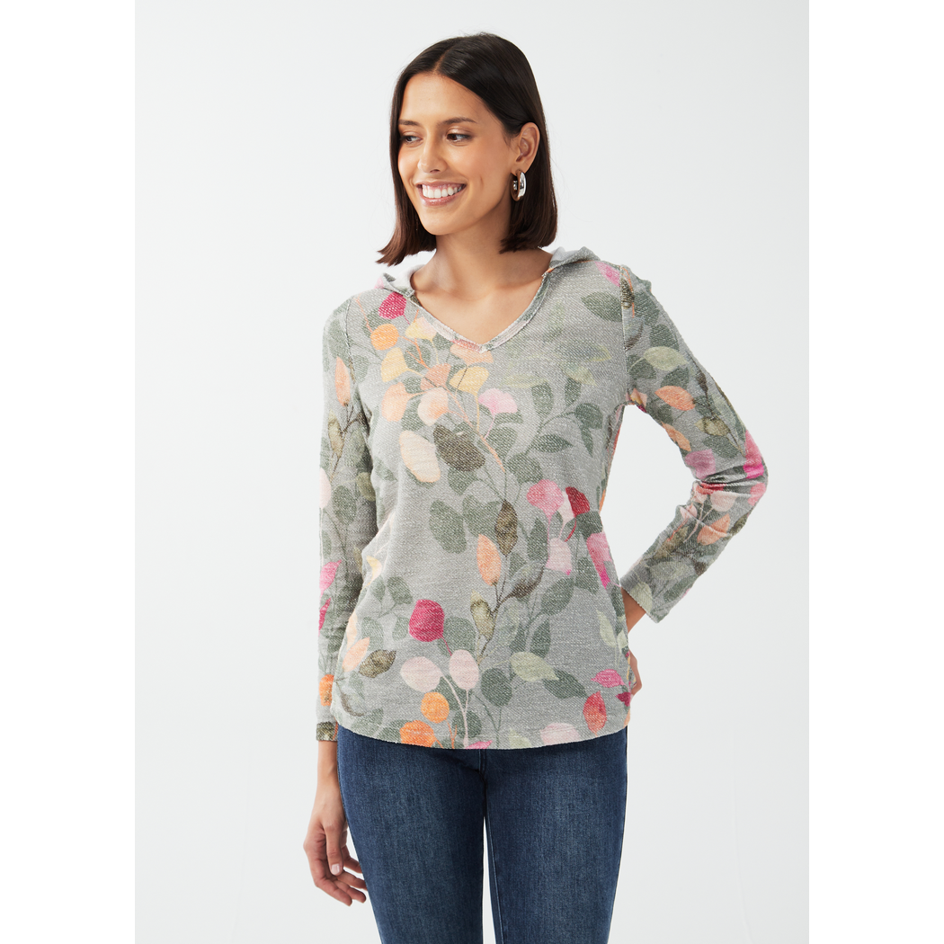 High Slub Terry Hoodie Top 3532692