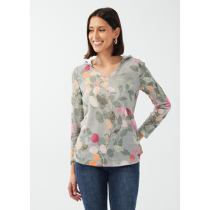 High Slub Terry Hoodie Top 3532692