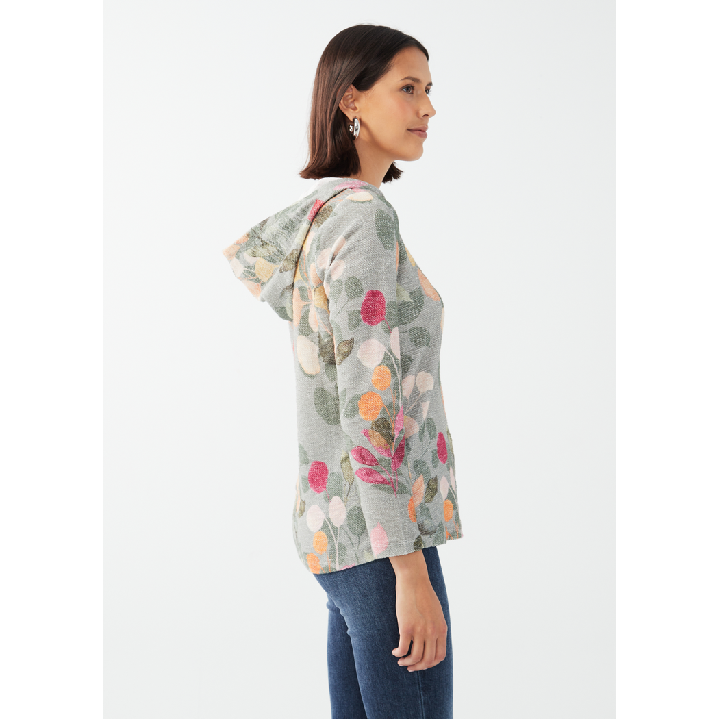 High Slub Terry Hoodie Top 3532692
