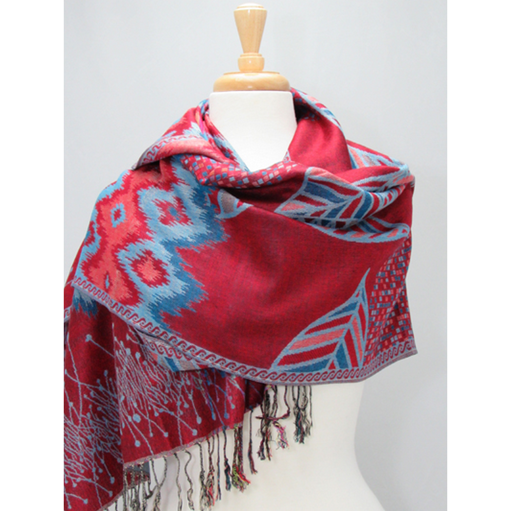 Multi Leaf Pashmina Shawl Accessories 3633