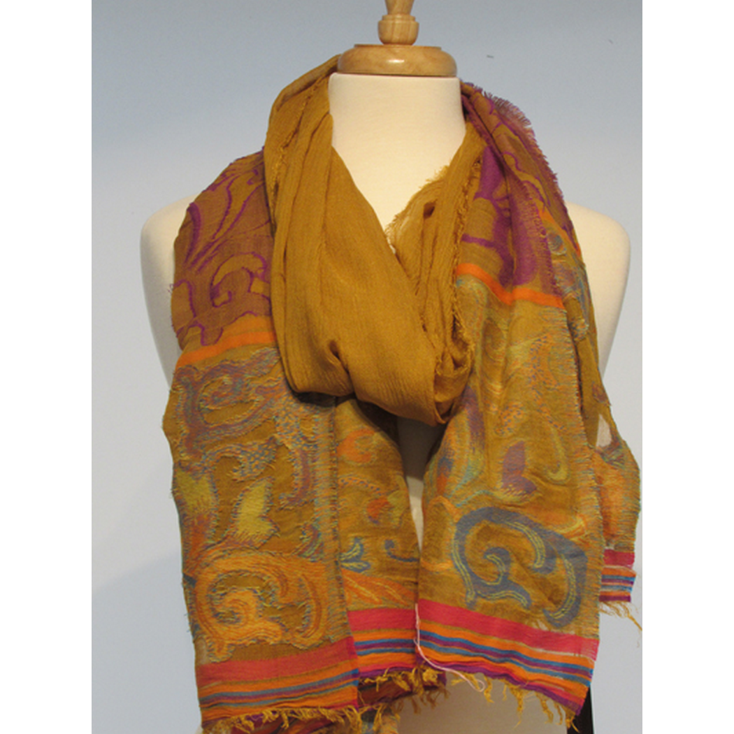 Multi Border Shawl Accessories 3726