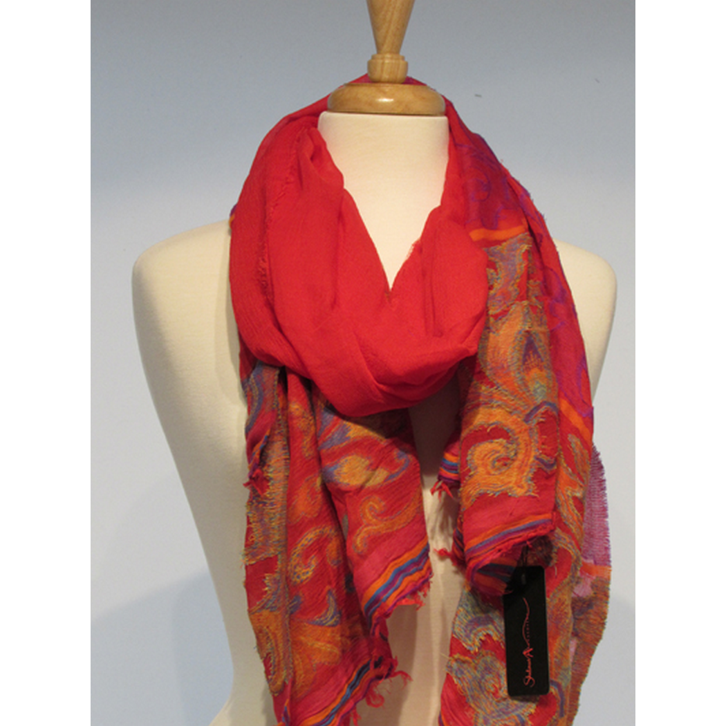Multi Border Shawl Accessories 3726
