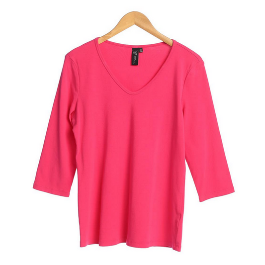 Cotton Ribbed 3/4 Sleeve T T35