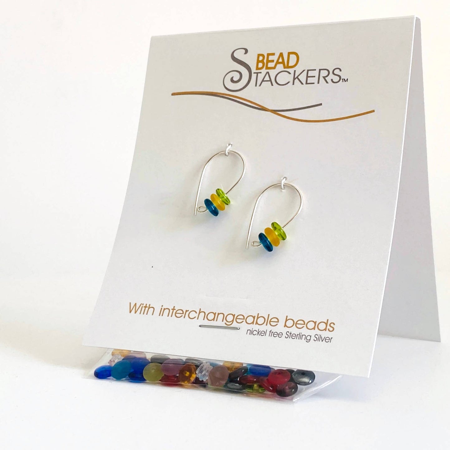 AB20 - Earrings come with 7 interchangeable colours.