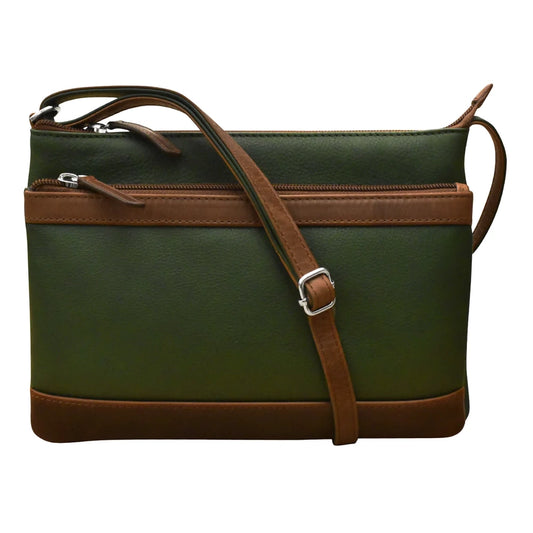Double Zip Crossbody Bag 6028