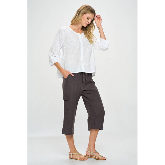 Cotton Voile Back Open Top EC432