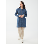 Load image into Gallery viewer, Long Sleeve Denim Tunic Top 7591853
