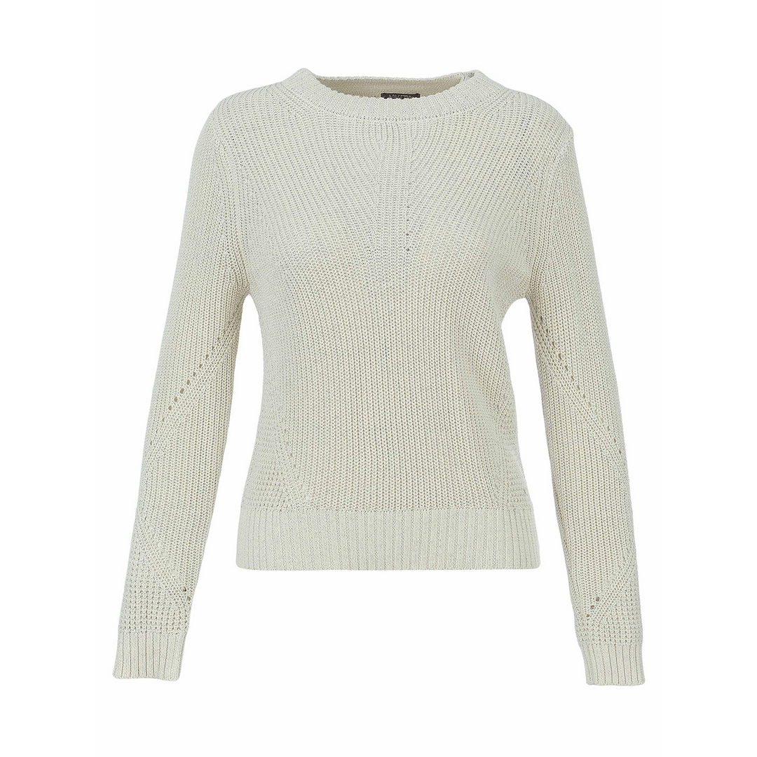 Crewneck Sweater with Keyhole Detail 76312