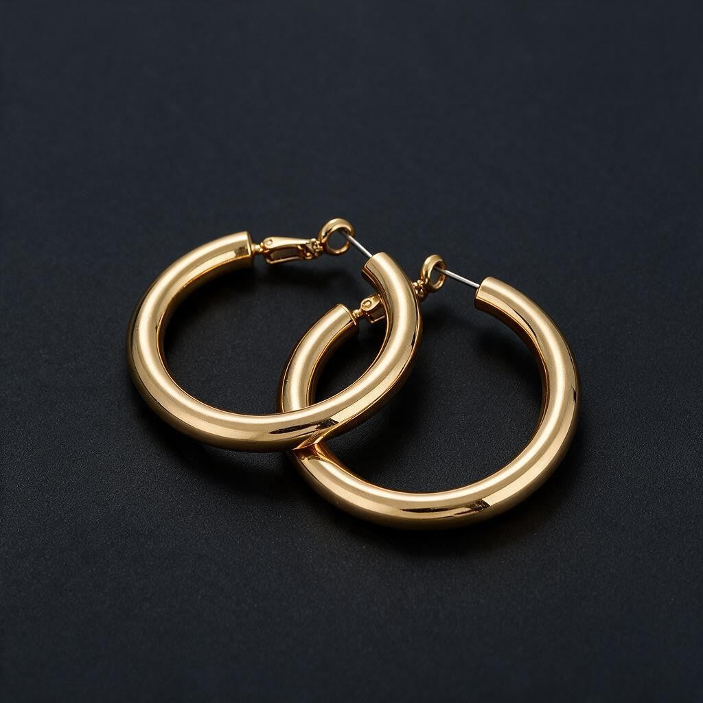 Hoop Earrings Rounded