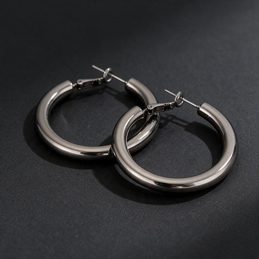 Hoop Earrings Rounded