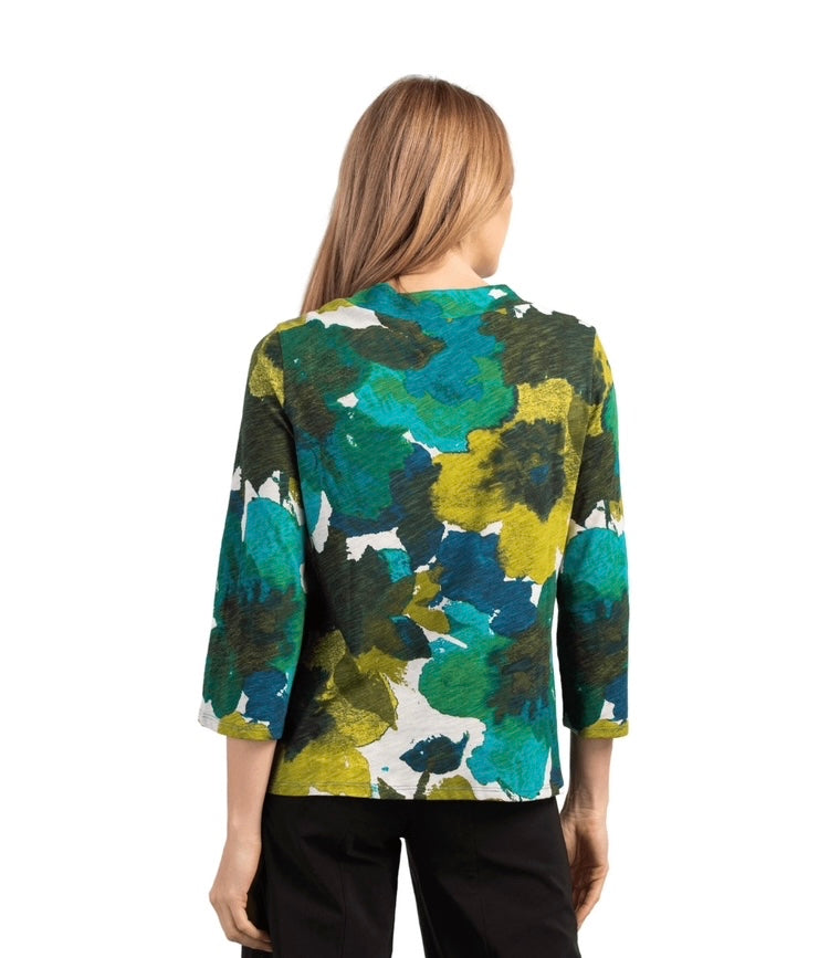 Floral Crossover V-Neck Sweater H29201