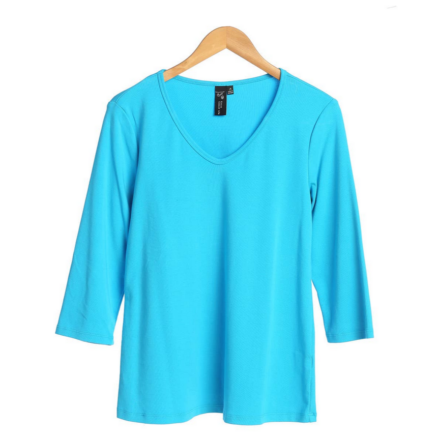 Cotton Ribbed 3/4 Sleeve T T35