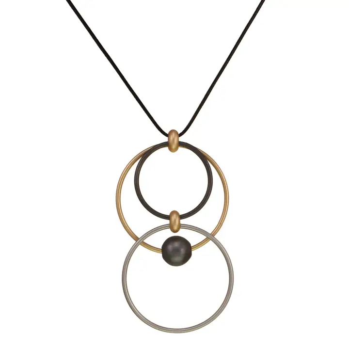 Interlocking Circles Necklace 95-N9763