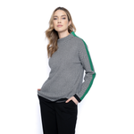 Load image into Gallery viewer, Mock Neck Stripe Sweater BK798
