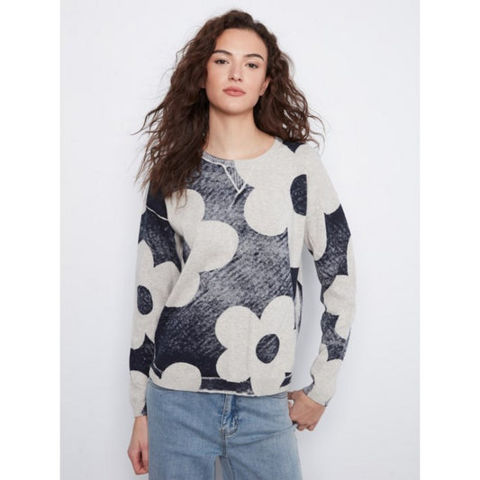 Floral Reversible Sweater 2010P-261B
