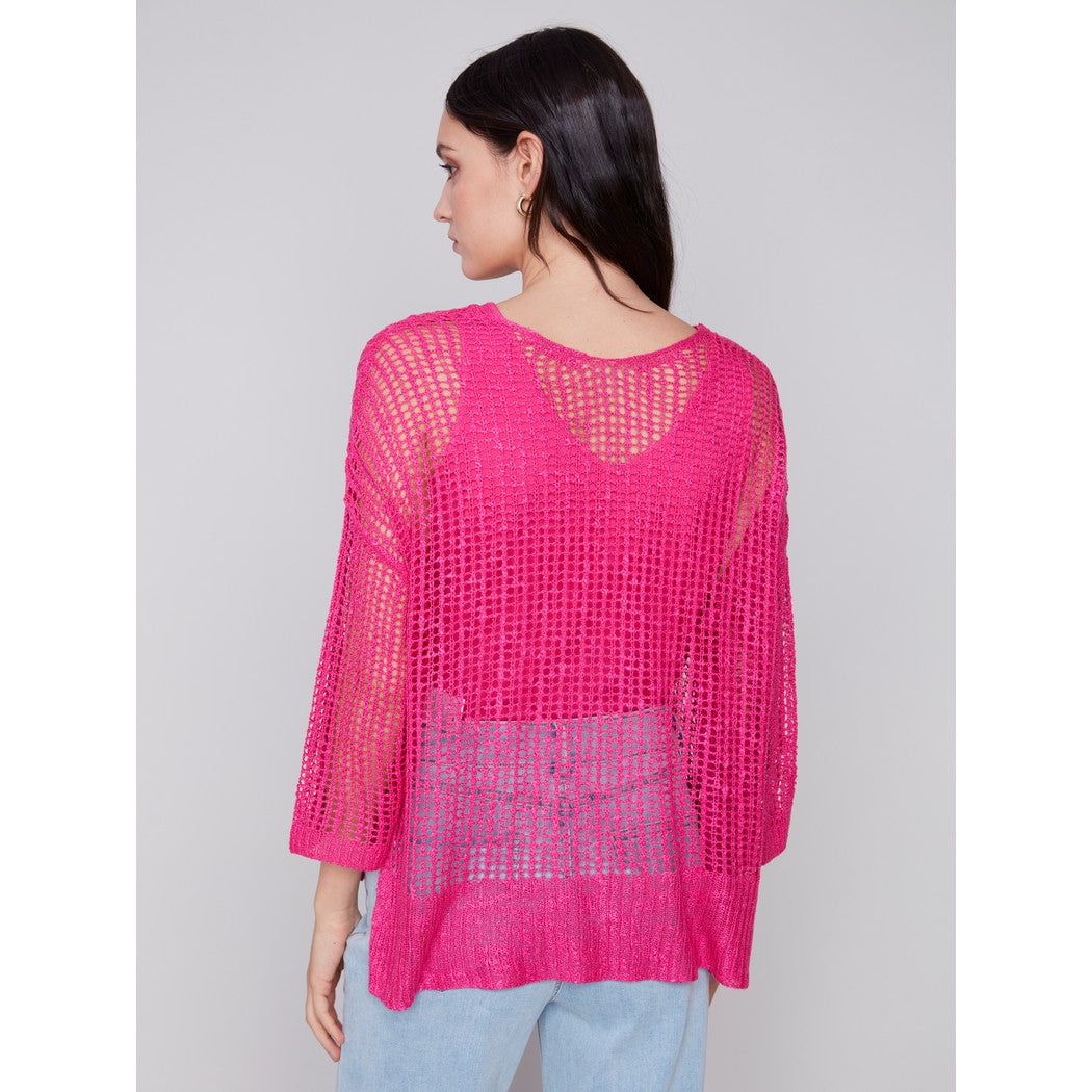 Fishnet Crochet Sweater C2326X