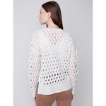 Load image into Gallery viewer, Crew-Neck Opened Stitch Cable Sweater C2541648B
