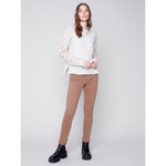 Load image into Gallery viewer, Crew-Neck Opened Stitch Cable Sweater C2541648B
