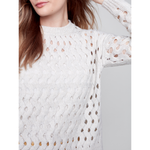 Load image into Gallery viewer, Crew-Neck Opened Stitch Cable Sweater C2541648B
