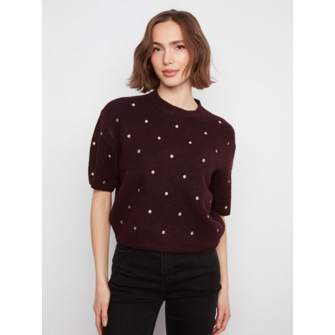Polka Dot Sweater C2858ER-707C