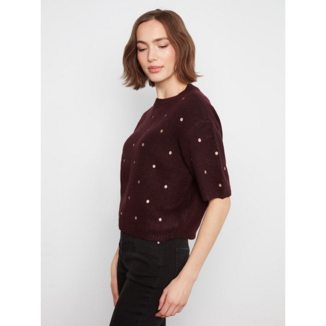 Polka Dot Sweater C2858ER-707C