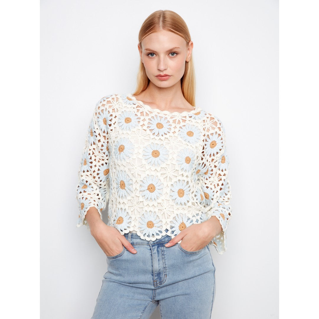 Flower Crochet Sweater C2941-267C