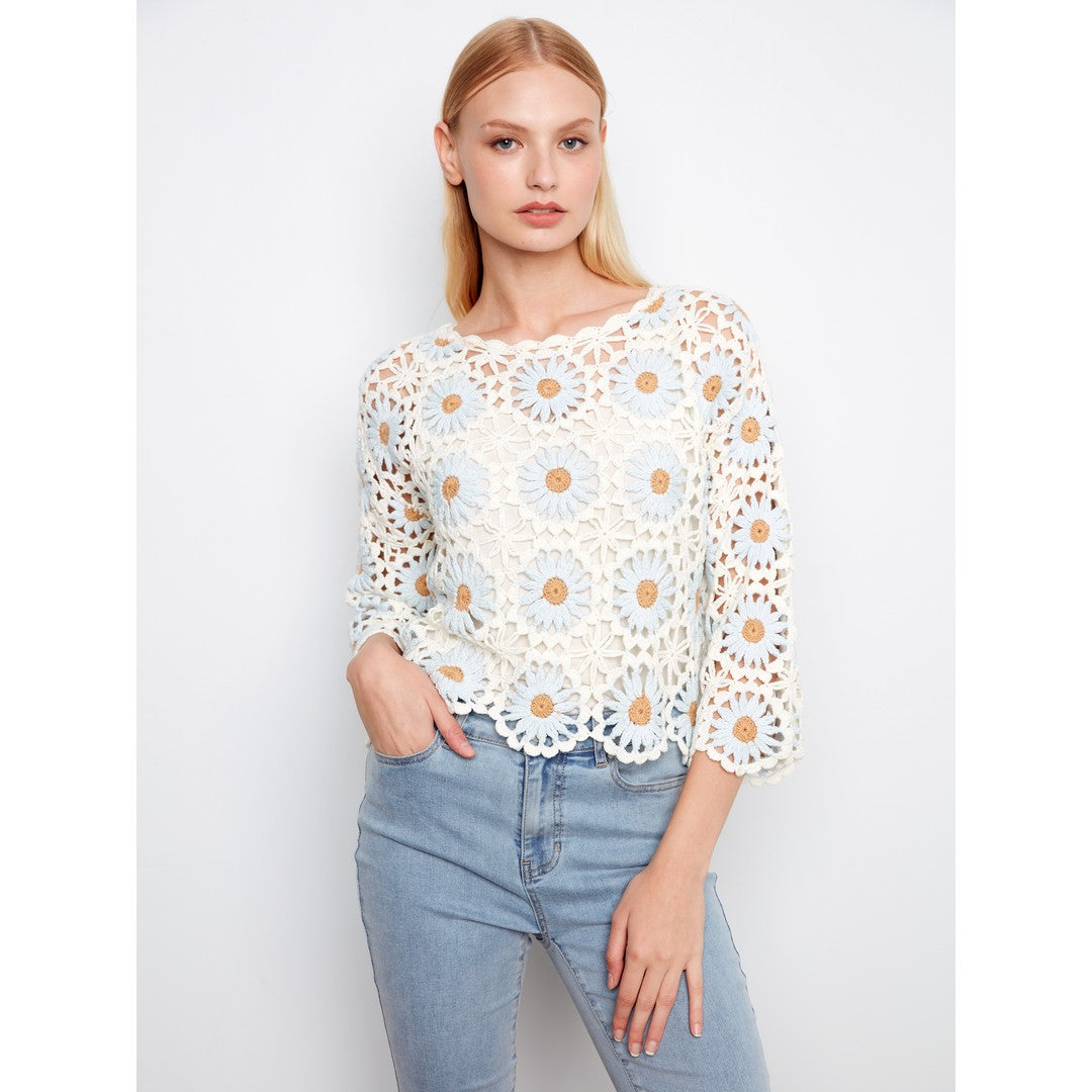Flower Crochet Sweater C2941-267C